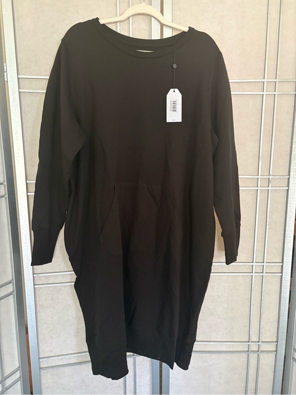 Universal Standard Black Long-Sleeve Crewneck Dress